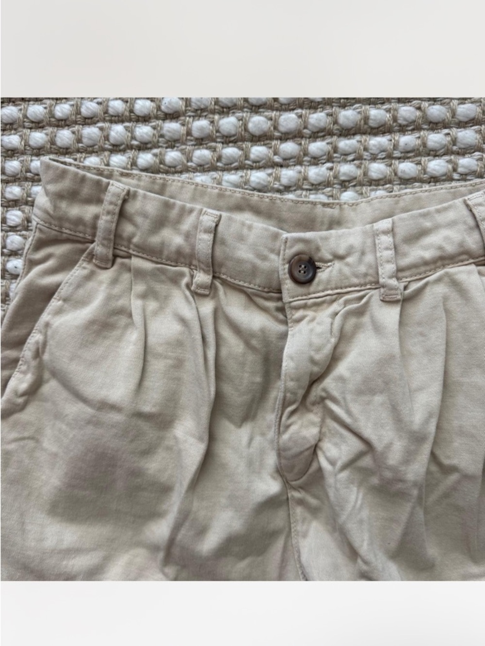 Free People Neutral Pleated Shorts - Picture 4 of 5